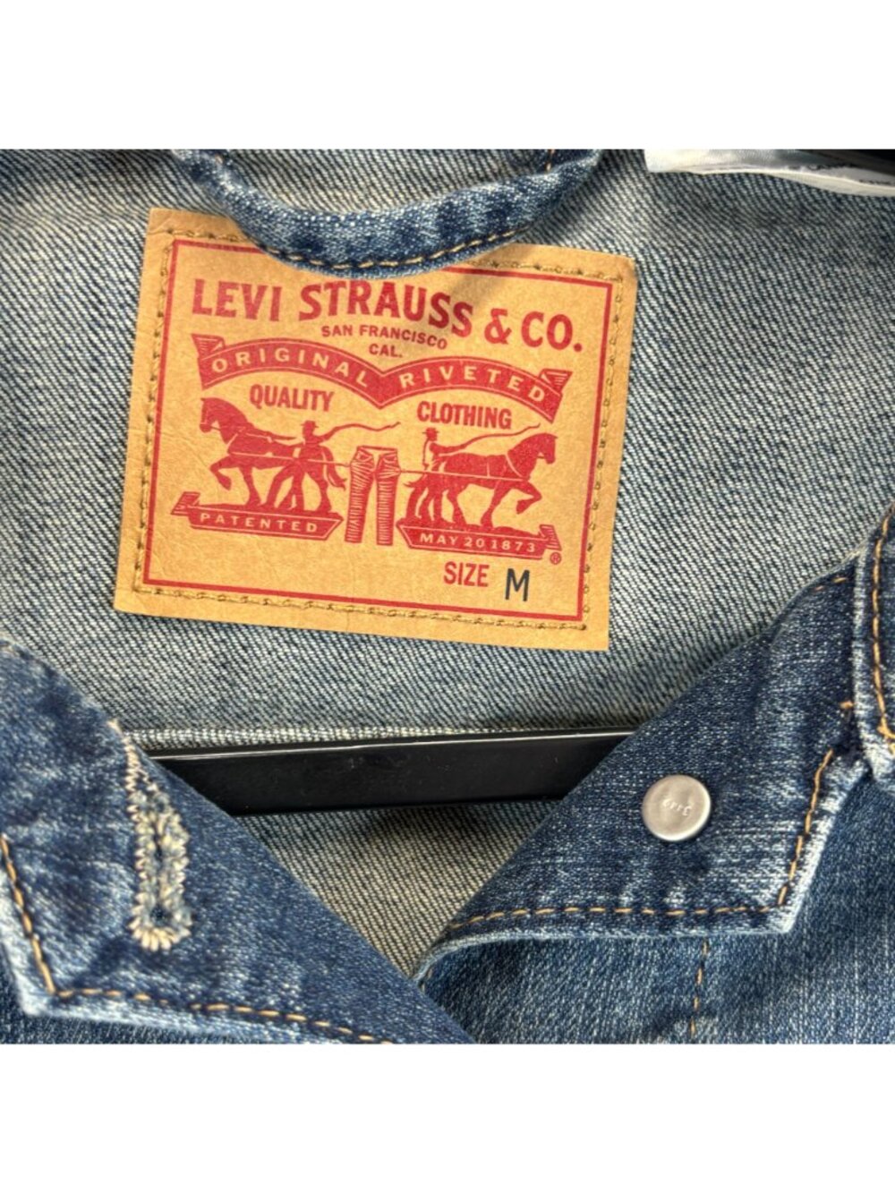 Levis Strauss Womens Size Medium Jean Jacket Vintage Denim Trucker - Picture 4 of 13